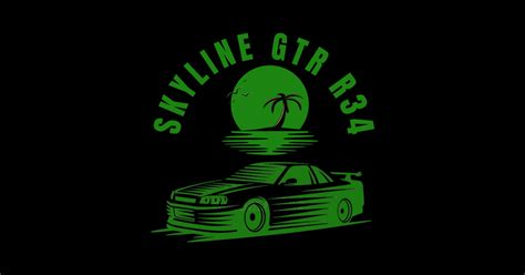 Skyline GTR R34 R34 Sticker TeePublic