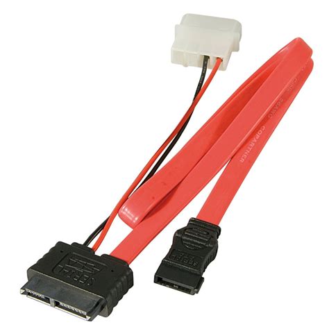 M Slimline Sata Cable With Lp Power Connection From Lindy Uk