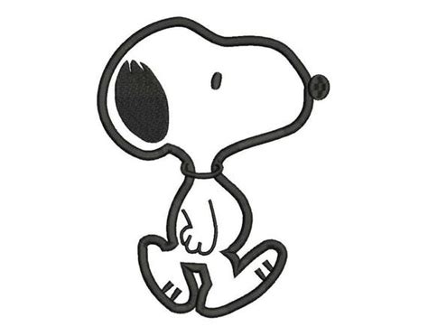 Snoopy Applique Design Sizes And Formats Etsy