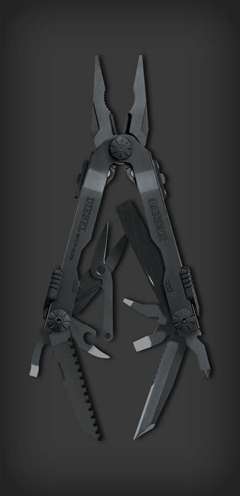 Gerber Diesel Multi Plier Black Sheath Multitool Tactical Survival