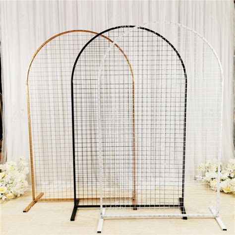 2m Circle Round Mesh Wall Stand Arch Backdrop Iron Wedding Event Party