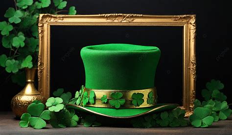 St Patrick S Day Leprechaun Hat Leaf Shamrock 3d Illustration Party