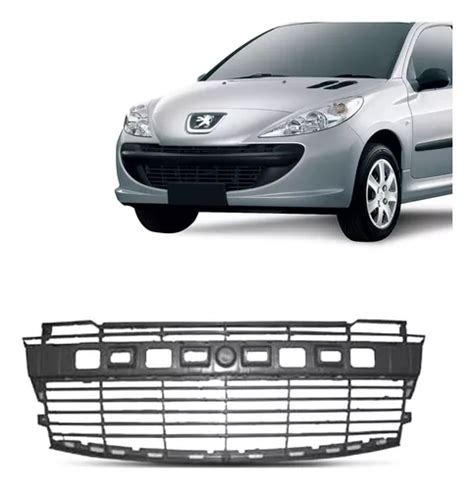 Grade Tela Parachoque Dianteiro Peugeot 207 08 A 10 11 Cinza