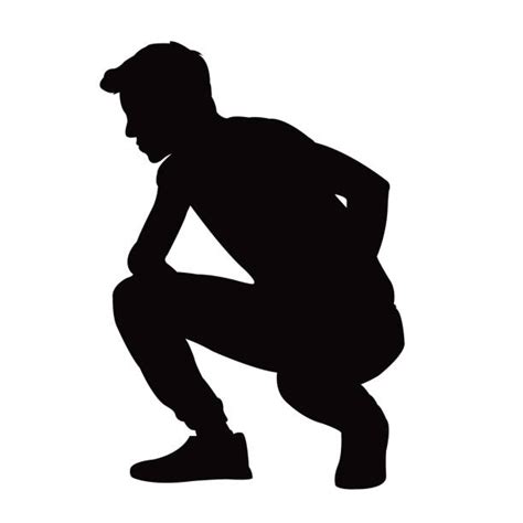 650 Silhouette Of The Kneeling Man Illustrations Royalty Free Vector