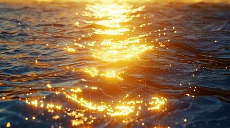 Bright Sun Shining Over Water Premium AI Generated Image