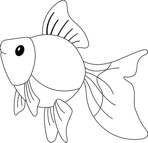 Goldfish Kids Coloring Page Great for Beginner Coloring Book 2373532 Vector Art at Vecteezy