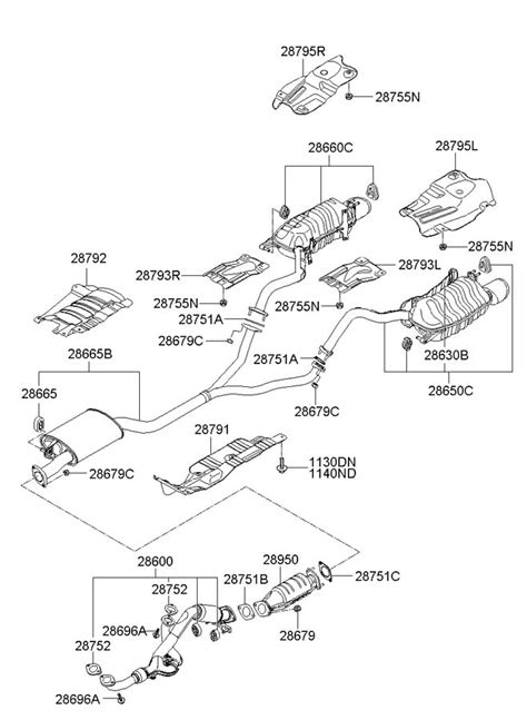 W Hyundai Exhaust Pipe Front Liter Liter Santa