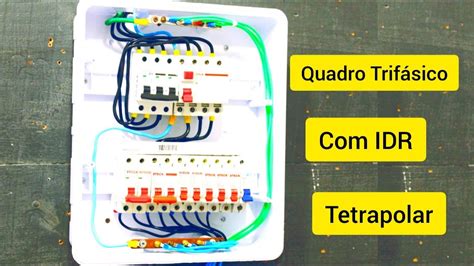 Quadro Trifásico De Distribuição De Energia Com Dr Idr Tetrapolar