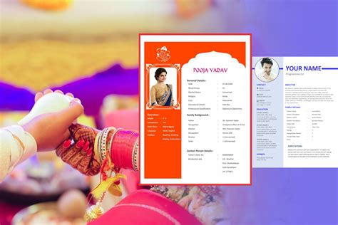 Perfect Marriage Biodata Format For Brides And Grooms Mi