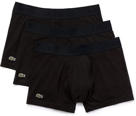 Lacoste Men S Pack Boxer Briefs Underwear Classic Stretch Black H