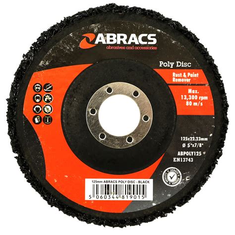 Abracs Poly Disc 125mm Black Lp Imports