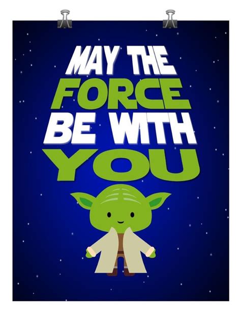 Star Wars Inspired Nursery Decor Art Print May The Force Be With You