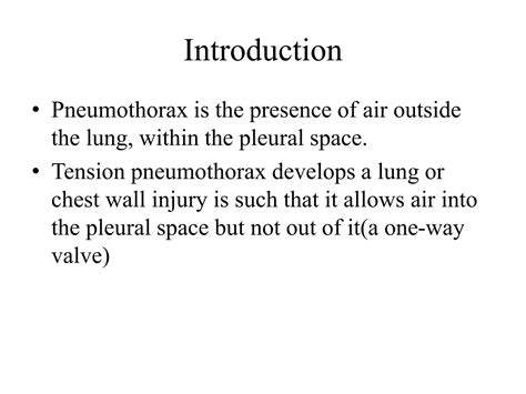 Tension Pneumothorax And Chest Trauma Pptx Ppt