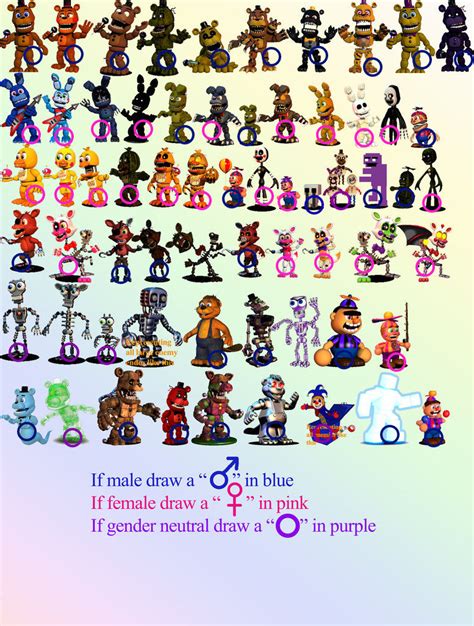 Fnaf Genders Of My Au 2 By Th3m4nw1thn0n4m3 On Deviantart