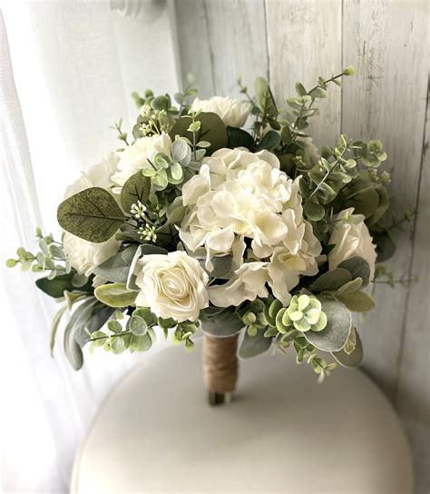 White Hydrangea Wedding Bouquet