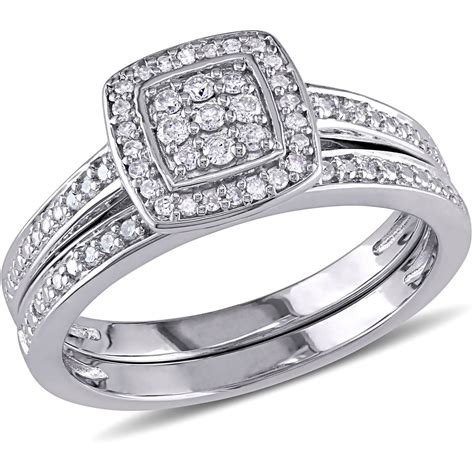 Forever Bride 14 Carat Tw Diamond Bridal Set In Sterling Silver