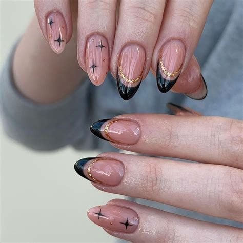 Faux Ongles Fran Ais Toile Fonc E Pi Ces Avec Motifs Rose