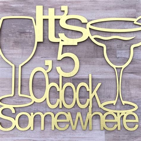 It S O Clock Somewhere Decal Full Color Drinking Etsy