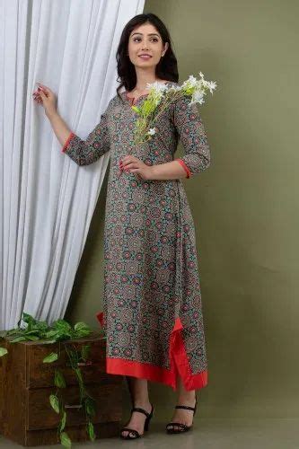 M L XL XL Ajrak Printed Cotton Kurti at Rs 450/piece in Jaipur | ID ...