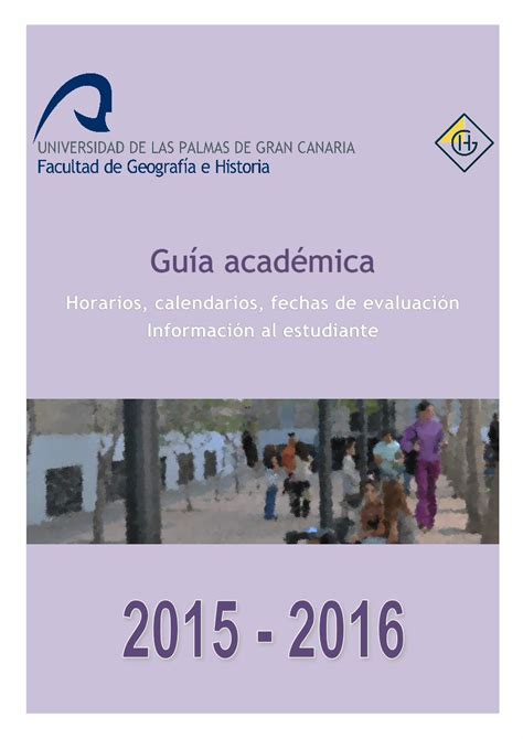 Pdf Gu A Acad Mica Horarios De Clases Y Aulas Grado En Geograf A Y