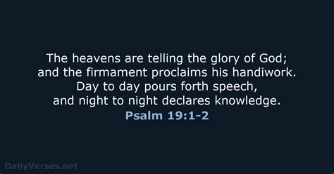 Psalm 19 1 2 Bible Verse NRSV DailyVerses Net