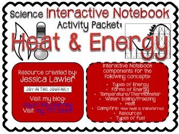 Science Interactive Notebook Activities Heat And Energy TPT