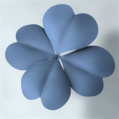 Four Leaf Clover 3d Model Obj 3ds Fbx C4d