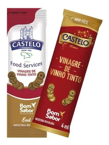 Vinagre Castelo Stick Bom Sabor 200 Sachês Caixa MercadoLivre