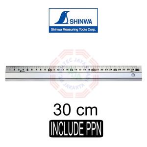 Jual Shinwa 65417 Penggaris Alumunium 30cm Anti Slip Ruler 300mm