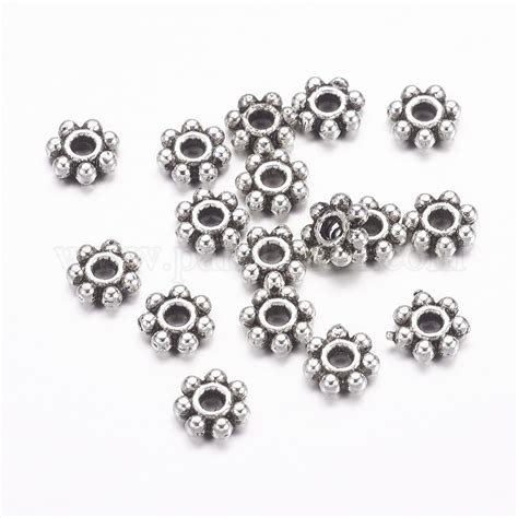 Wholesale Tibetan Style Alloy Daisy Spacer Beads Pandahall