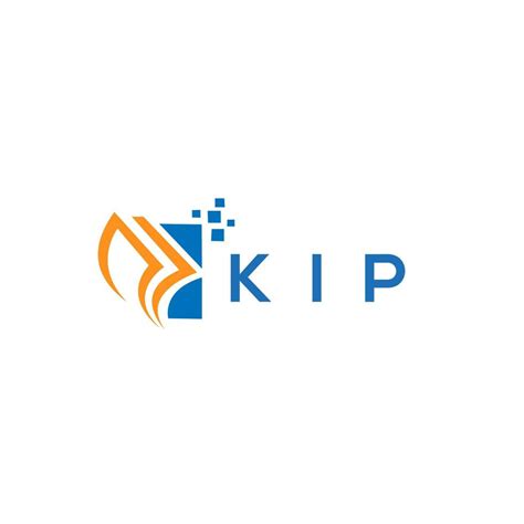 KIP credit repair accounting logo design on white background. KIP creative initials Growth graph ...