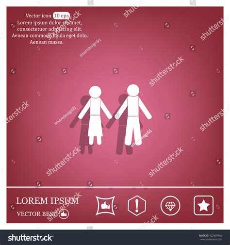 Vector Man Woman Restroom Sign Stock Vector Royalty Free 322835486