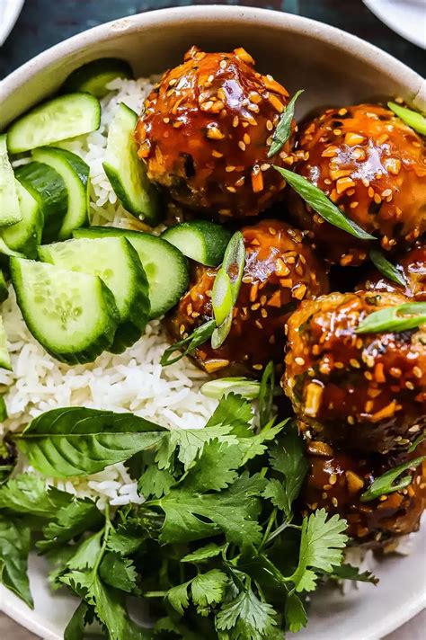 Sesame Ginger Glazed Meatballs In 2024 Asian Recipes Recipes Food