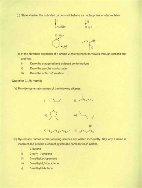 Solved A Draw Structures Of The Following Compounds I