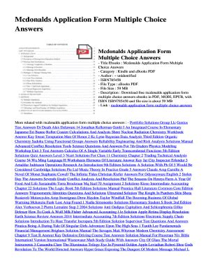 Fillable Online Chewstreetlanding Mcdonalds Application Form Multiple