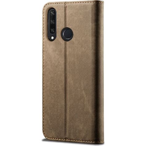 Mobigear Denim Slim Huawei Y P H Lle Klapph Lle Geldb Rse Braun