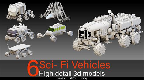 3D model 6 Sci- Fi Vehicles- High detail 3d models VR / AR / low-poly | CGTrader