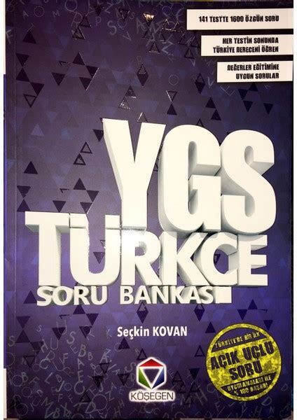 Köşegen Yayın Dağıtım Ygs Türkçe Soru Bankası Kitabı ve Fiyatı