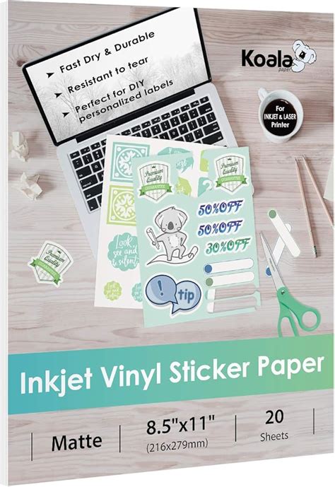 Koala Vinyl Sticker Paper Matte Printable Label Waterproof X