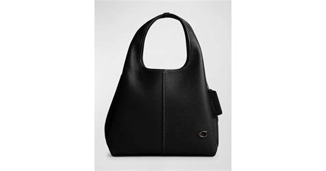 Coach Lana Pebbled Leather Shoulder Bag In Black Lyst