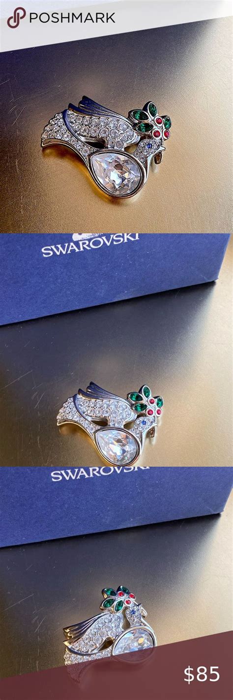 Swarovski Dove With Olive Branch Broach Dove With Olive Branch