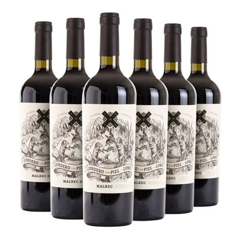 Kit 06 Un Vinho Tinto Cordero Con Piel De Lobo Malbec 750ml