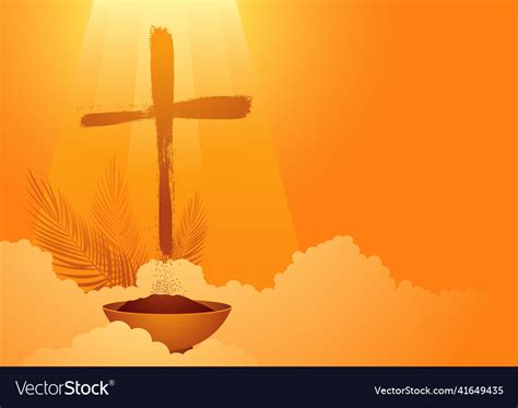 Ash wednesday background Royalty Free Vector Image