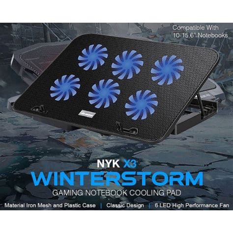 Jual Cooling Pad F2 Cooler Pad Gaming NYK X3 Fan Big Super Silent