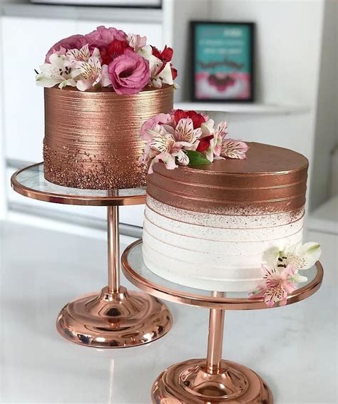 Bolo rose gold 30 ideias que vão deixar a sua festa ainda mais