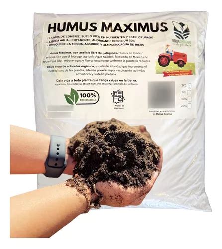 Abono Orgánico Humus De Lombriz 3 Kg Humectante Y Activador en venta en