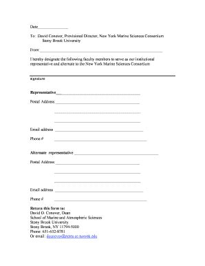 Fillable Online Representative Designation Form School Of Marine And