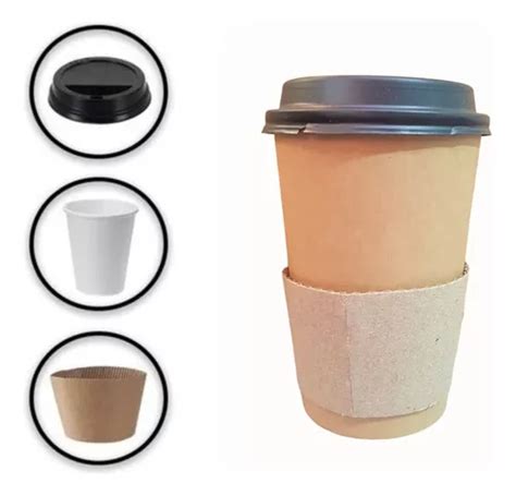 Vaso Polipapel Oz Con Tapa Y Collarin X Unidades Cafe