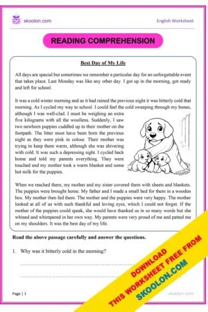 Comprehension For Grade 6 Archives Skoolon Worksheets Library