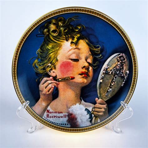 Making Belive At The Mirror NORMAN ROCKWEL Porcelain Limited Edition